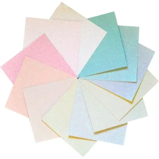 Memory Box Glitter Paper Pad 6"X6" 24/Pkg-Delicate Pastel image {3}