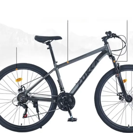 INFURNIC Bicycles, 27.5 Inch Mountain Bike for Women and Men, 21 Speed Mountain Bike, Gray, 68.8"*26.37"*39.37" image {4}