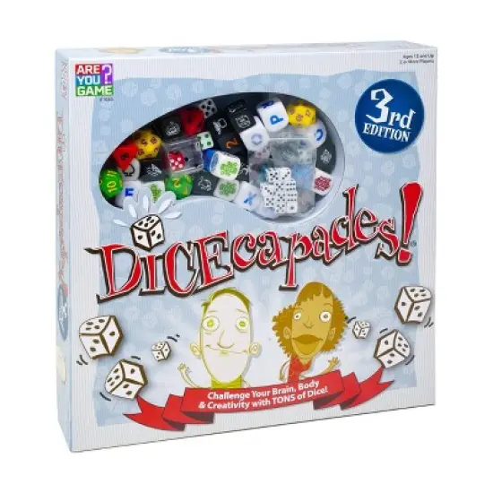 AreYouGame.com DICEcapades! 3rd Edition Board Game: Social Skills, 2+ Players, Cards, Dice, Sand Timer, Party Play image {5}