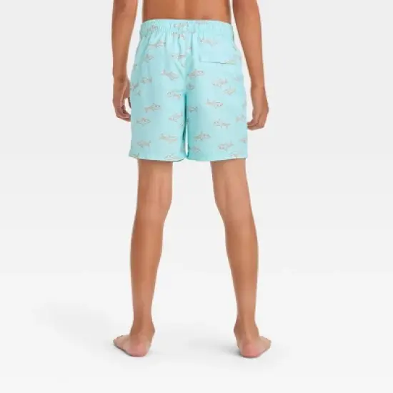 Boys' Sharks Printed Swim Shorts - Cat & Jack&trade; Blue image {2}