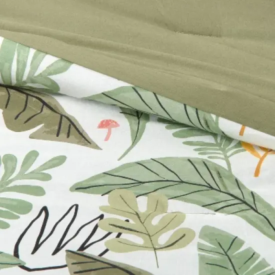 Toddler Botanical Print Kids' Comforter Green - Pillowfort&trade; image {2}