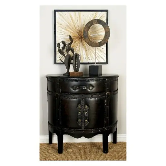 Wood Half Moon Buffet Dark Espresso - Olivia & May image {1}