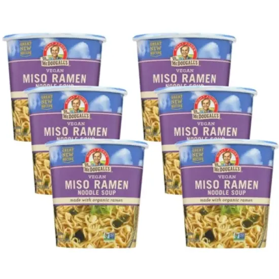Dr. McDougall's Vegan Miso Ramen Noodle Soup Cup - Case of 6/1.9 oz image {6}