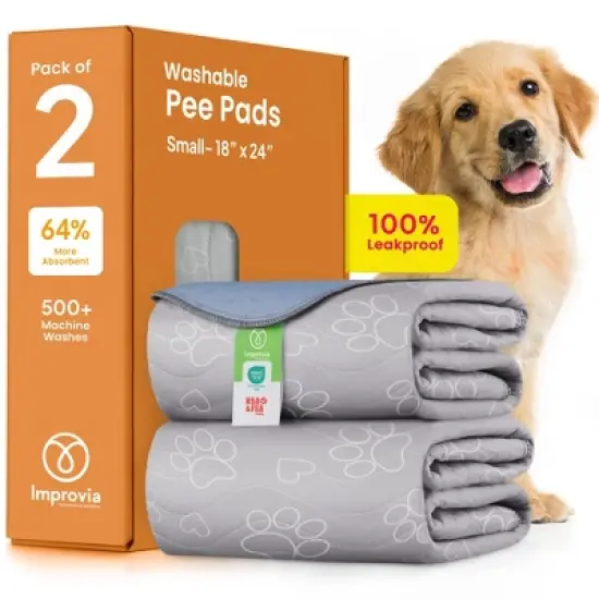 IMPROVIA&reg; Reusable Puppy Pad &ndash; Waterproof, washable, quick-drying, and ultra-absorbent pee pad. Ideal for training, whelping & floor protection. image {8}