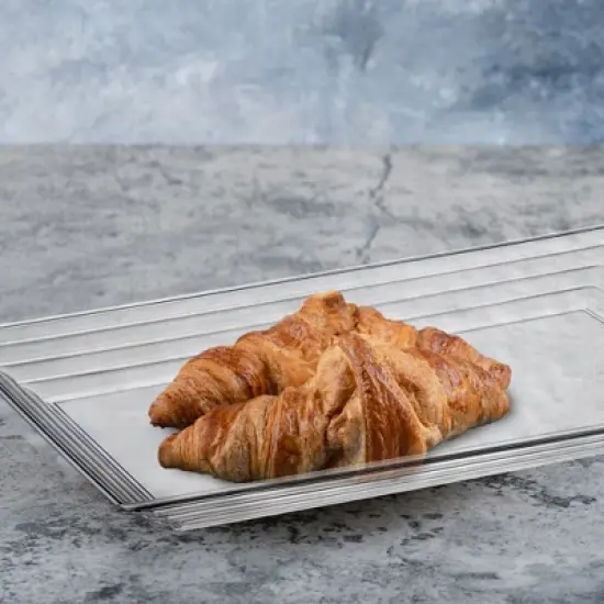 Smarty Had A Party 11" x 16" Clear Rectangular Plastic Serving Trays - 24 pcs image {7}