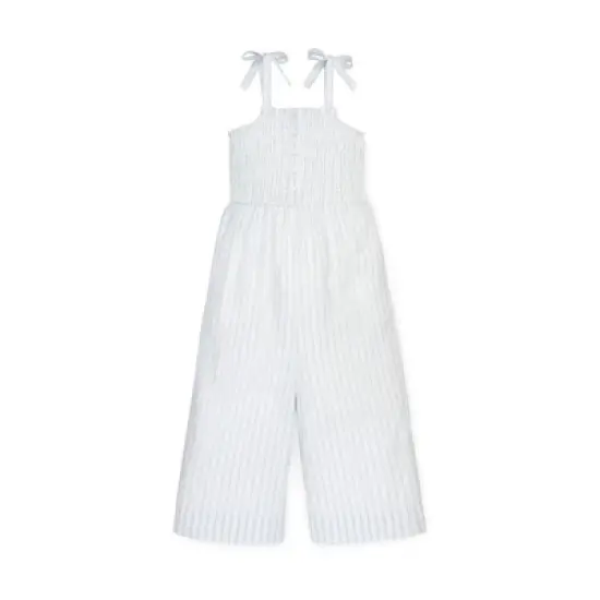 Hope & Henry Girls' Organic Cotton Smocked Button Front Jumpsuit, Kids image {10}