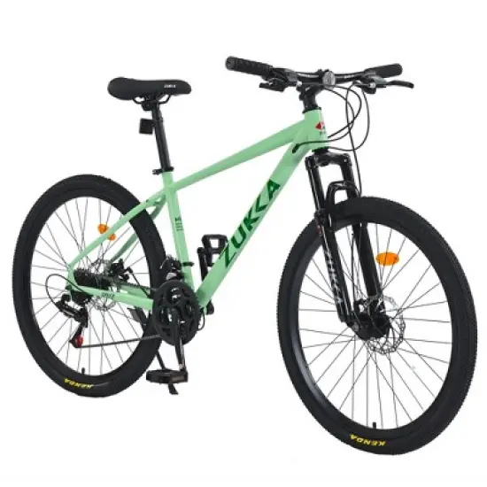 YONWAY 26 Inch Mountain Bike, 24 Speed Mountain Bike Steel Frame Adult Bicycle with Suspension Fork, Dual Disc Brake for Womens Mens image {8}