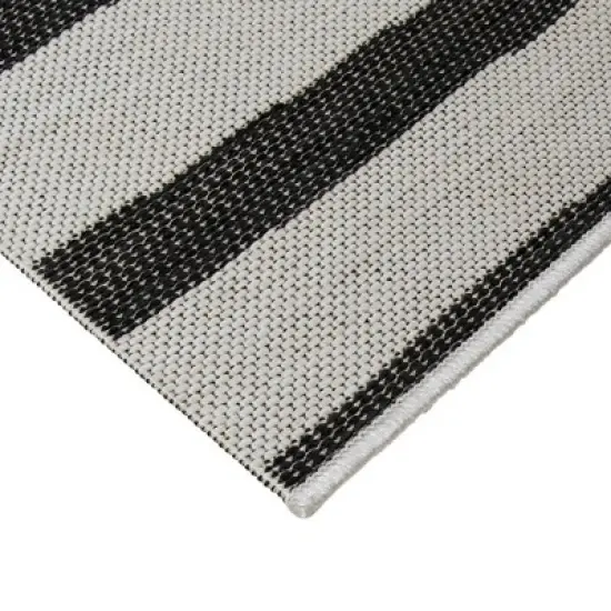 5'x7' Mod Directional Lines Outdoor Rug Black - Project 62&trade; image {1}