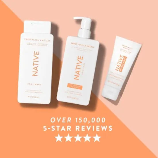 Native Whole Body Cream Deodorant - Sweet Peach & Nectar - Aluminum-Free - 3oz image {4}