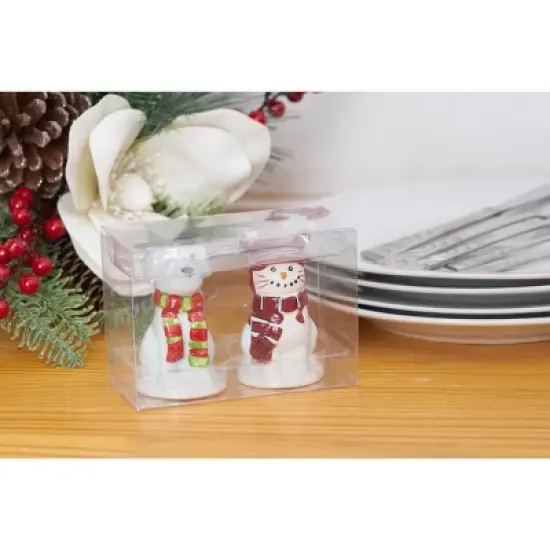 Gallerie II Christmas Dog/Cat Salt & Pepper Shakers Set of 2 image {3}