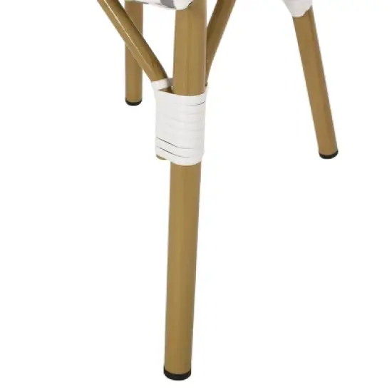Christopher Knight Home Elize 4pk Outdoor French Cafe Chairs - Gray/White/Bamboo image {7}