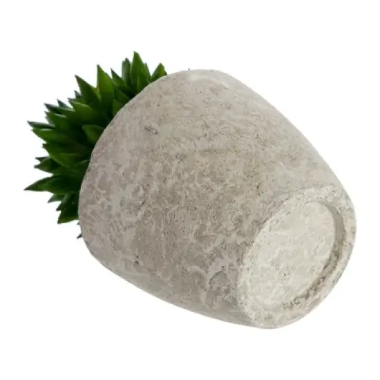 6 Pack Artificial Succulents, 2.7 to 4 inches Green and Red Cactus Plants with Gray Pots image {4}