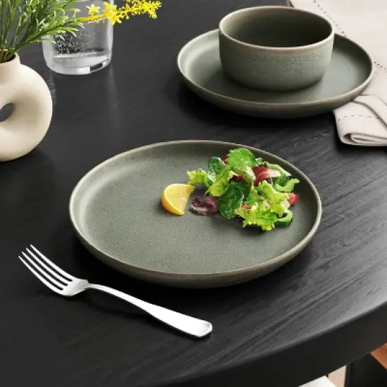 Stoneware Tilley Salad Plate Olive Green - Threshold&trade; image {1}
