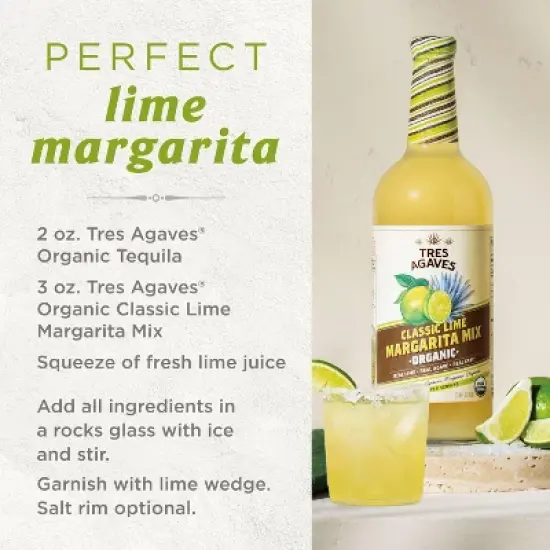 Tres Agaves Organic Margarita Mix - 1L Bottle image {5}
