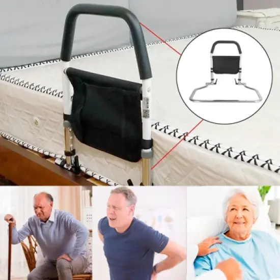 Topteng Sleep Safe Bed Rail, Foldable Safety Railing for Seniors image {2}