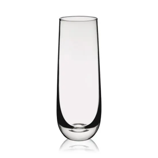 True Stemless Champagne Flutes Glasses - Stemless Mimosa Glasses - Wine Flutes Glass 9oz Set of 4 image {9}