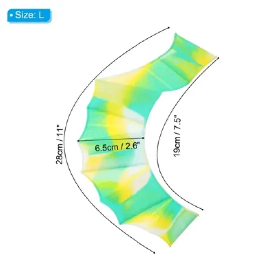 Unique Bargains Silicone Resistance Lightweight Aquatic Webbed Finger Frog Swimming Gloves 2 Pairs image {1}