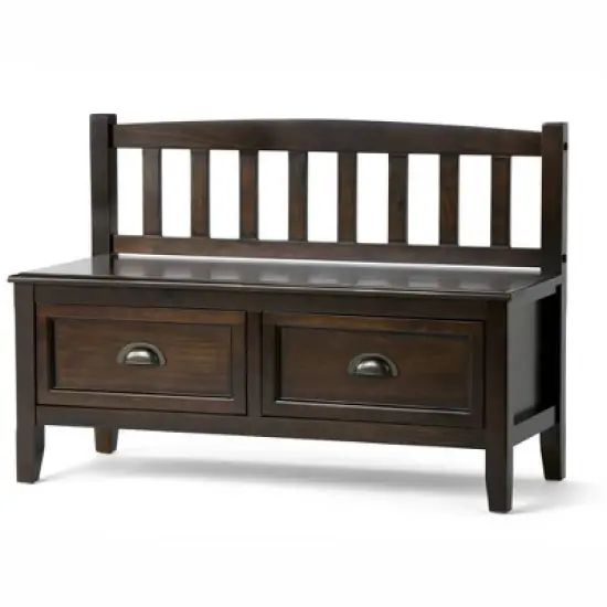 42" Portland Entryway Storage Bench with Drawers - Wyndenhall image {13}