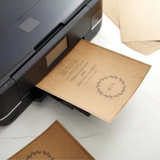 Sustainable Greetings 50 Sheets Brown Kraft Paper for Wedding, Party Invitations, Announcements, Drawing, DIY Projects, Letter Size, 176gsm, 8.5 x 11" image {4}