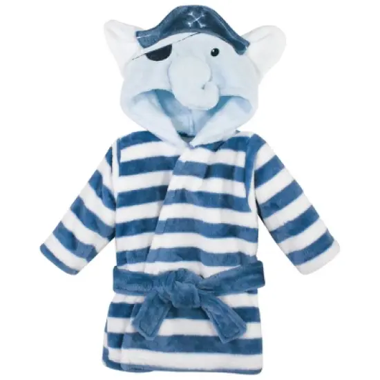 Hudson Baby Infant Boy Plush Bathrobe and Toy Set, Pirate Elephant, One Size image {2}