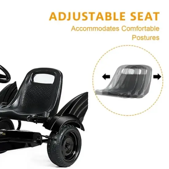 Go Kart Pedal Powered Kids Ride on Car 4 Wheel Racer Toy w/ Clutch & Hand Brake image {5}