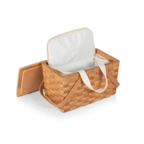 Picnic Time Poppy Personal Picnic Basket Beige image {3}