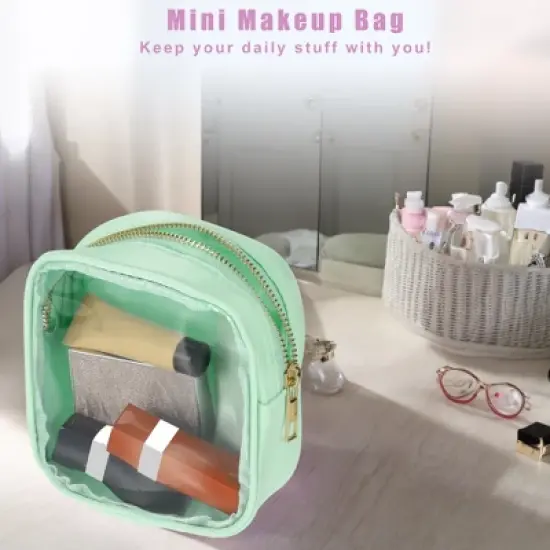 Unique Bargains Waterproof Clear Mini Makeup Bag 1 Pc image {2}