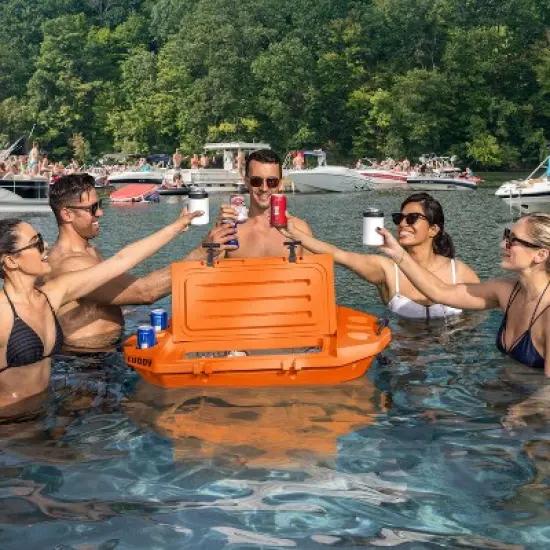 Cuddy Floating Cooler and Dry Storage Vessel - 40QT - Amphibious Hard Shell Design image {1}