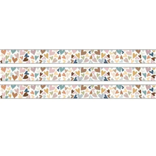 Teacher Created Resources&reg; Everyone Is Welcome Hearts Straight Rolled Border Trim, 50 Feet, 3 Rolls image {4}