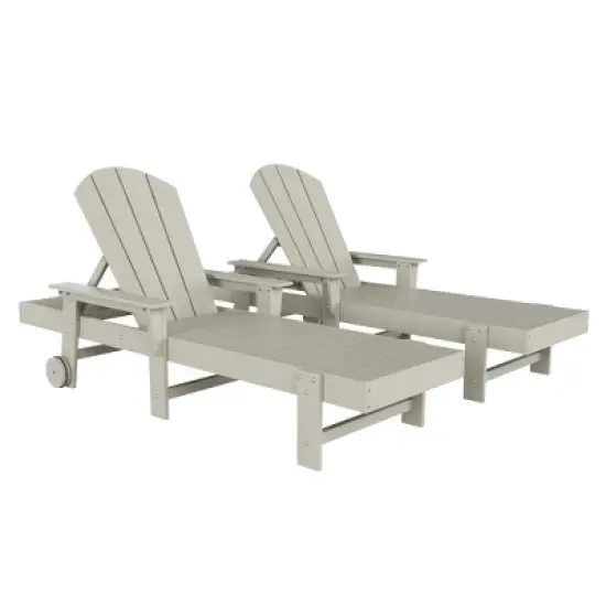 WestinTrends Malibu 2 Piece Reclining Chaise Lounge With Arms & Wheels image {11}