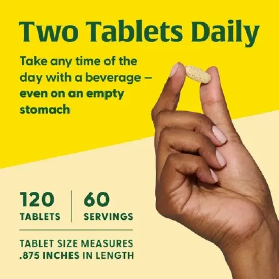 MegaFood Baby & Me 2 Prenatal Multi With Iron, Choline & Methylated Folate, Vegetarian, 120 Tablets image {4}