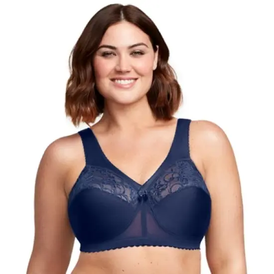 Glamorise Womens MagicLift Original Support Wirefree Bra 1000 Blue image {5}
