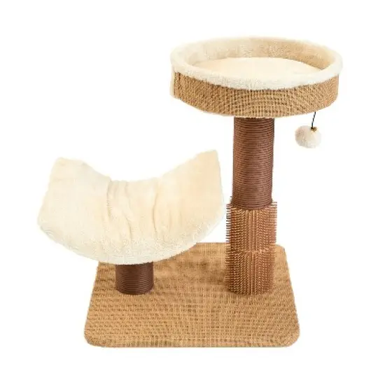 Two by Two Marquette - Beige Scratching Post Cat Furniture - 21.9 in. Tall image {7}