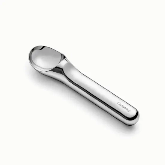 Caraway Home Stainless Steel Ice Cream Scoop: Solid Kitchen Spoon, Hand Wash, Silver, 7.2" Handle & Head Length image {5}