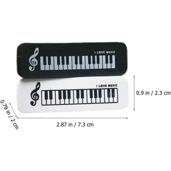 HTUTWOO 20Pcs Music Pencil Stationery Set, Back to School Gift Piano Prizes, Erasers Music Themed Gifts,for Classroom First Day of School Decorations image {5}
