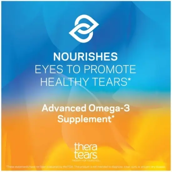 TheraTears Eye Nutrition Omega-3 Fatty Acid 450gms Supplements for Dry Eye Symptoms Capsules - 90ct image {2}