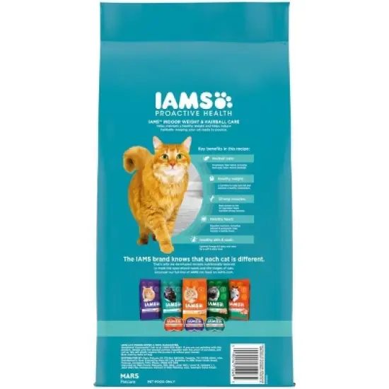 IAMS Proactive Health Indoor Weight & Hairball Care with Chicken & Turkey Adult Premium Dry Cat Food image {2}