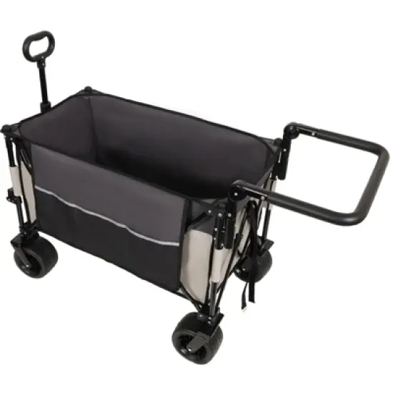 RISOKEYS Folding Wagon Cart - Portable Large Capacity All-Terrain Utility Wagon with 360&deg; Wheels,for Camping,Beach,Shopping,Outdoor,Family Use image {13}