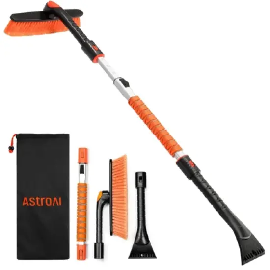 AstroAI 47.2" Ice Scraper and Extendable Snow Brush for Car Windshield image {7}
