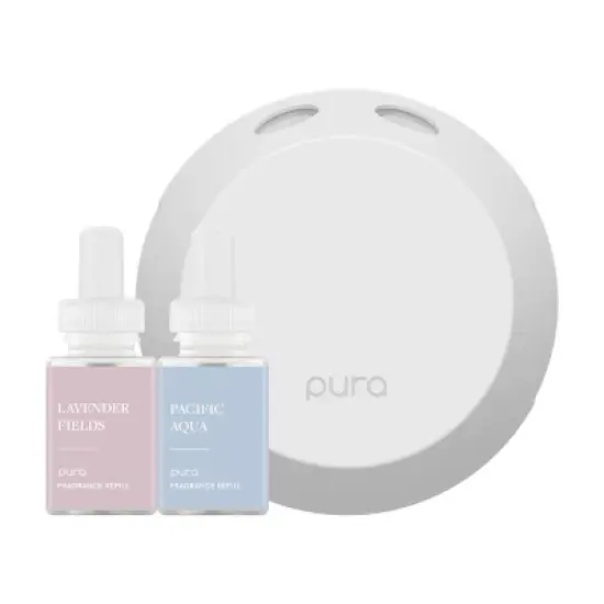 Pura Pacific Aqua & Lavender Fields Starter Kit: Smart Scent Diffuser with Refills image {4}