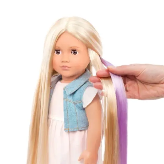 Our Generation Phoebe with Hair Clips & Styling Book 18" Hair Grow Doll image {2}