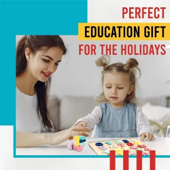 Leo & Friends Wooden Chunky Number Math Puzzle image {4}