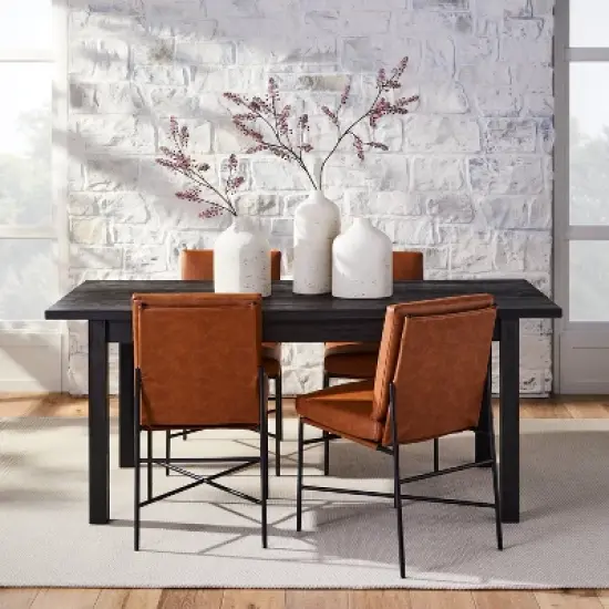 Wood Dining Table Black - Hearth & Hand&trade; with Magnolia image {1}