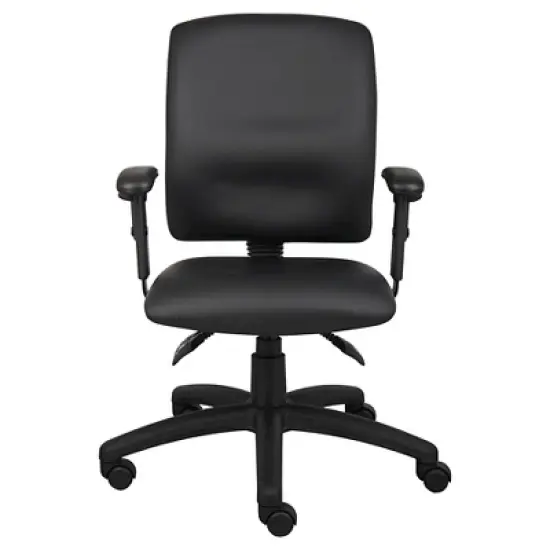 Multi-Function Fabric Task Chair with Adjustable Arms Black - Boss Office Products image {3}