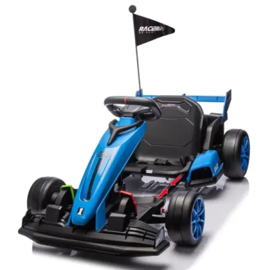 Ride On Go Kart, Kids 24V 7Ah Battery Two 200W Motors, 8MPH Fast Drifting Circling Car, Adjustable Seat Electric Ride Toy, for Kids image {7}
