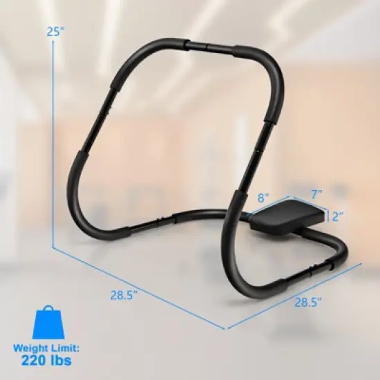 Costway Portable AB Trainer Fitness Crunch Workout Exerciser w/Headrest Home Office Gym Black/White image {8}