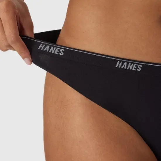Hanes Women's 3pk Moves Thong - Black/Pink/Red image {4}