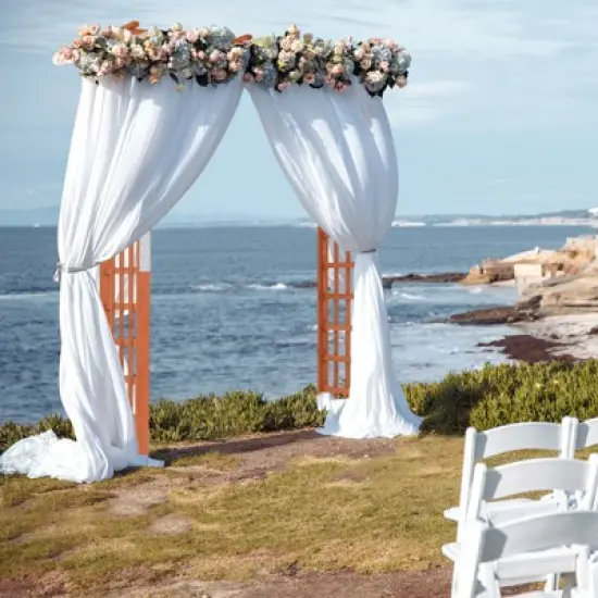 Tangkula 84.5" Outdoor Wood Arbor Natural Finish Arch Trellis Pergola Lattice image {6}