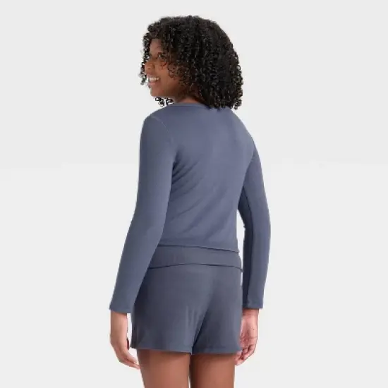 Girls' Cozy Rib-Knit Cardigan - art class&trade; image {1}