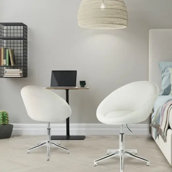 Elama 2 Piece Adjustable Velvet Accent Chair Set image {2}